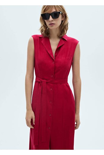 MANGO Woman Belted shirt dress