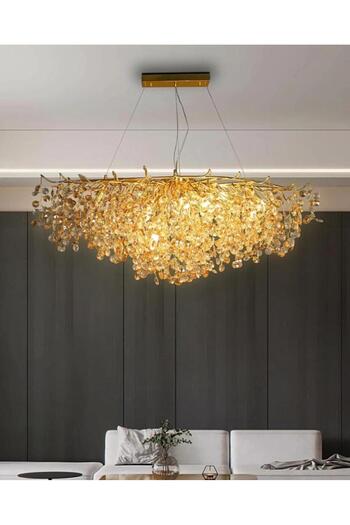 Btm Modern 80cm clear crystal chandelier, circular shape, needs 12 bulbs