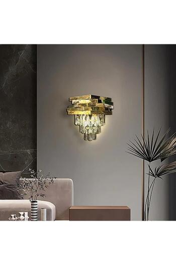 Btm Modern gold crystal wall lamp