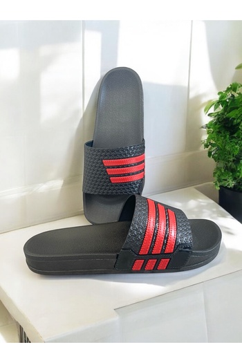 wonent Non-Slip Beach Casual Sports Red Striped Men's Slippers