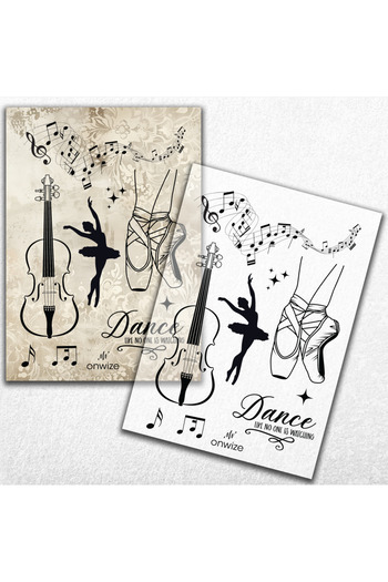 Onwize 'Dark Academia' - 80X110Mm Silicone Transparent Stamp