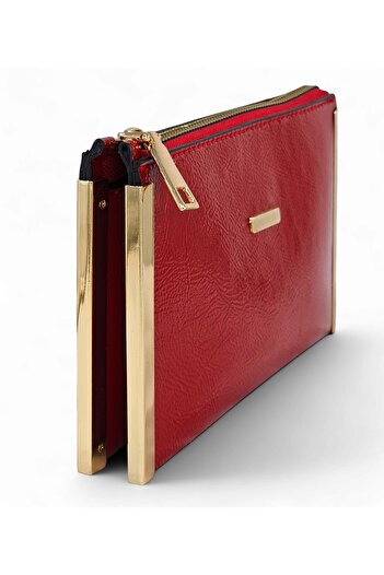Evident Red Patent Leather Small Portfolio & Women's Handbag (19 X 11)