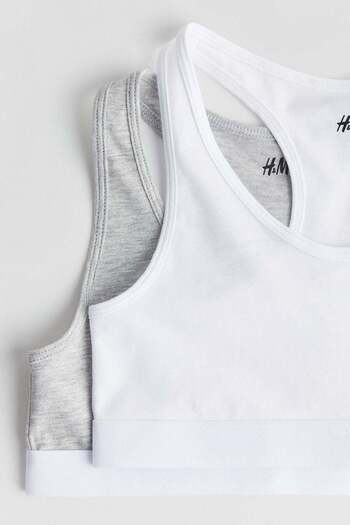 H&M 2-pack cotton jersey crop tops