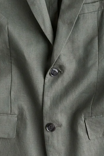 H&M Linen Jacket Slim Fit