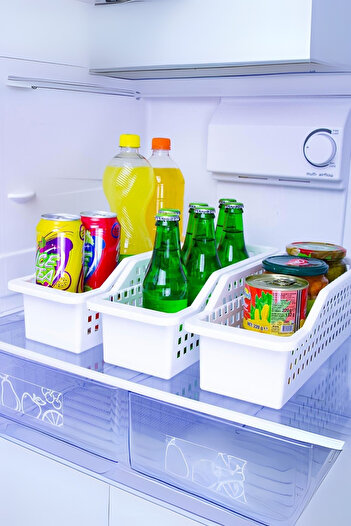 EVLE Refrigerator Organizer Basket, In-Cabinet Organizer Basket
