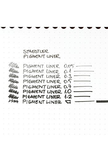 Staedtler Black Pigment Liner Drawing Pen - Set of 8 308 Sb8