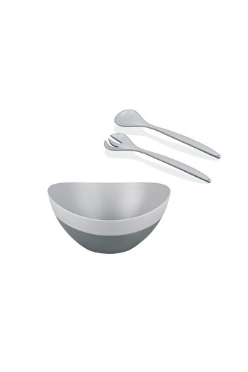 SELKA HOME Double Color Bowl and Salad Spoon