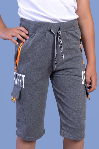 Toontoy Boy's Printed Capri - Pocket Detailed