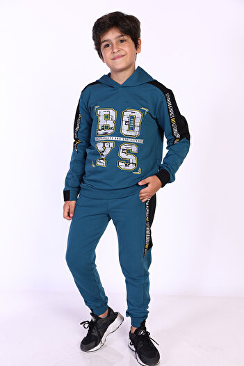 Toontoy Boy's Tracksuit Set - Hooded and Printed