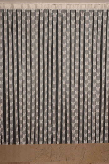 AKÇA TEKSTİL Butterfly Model Cream Color Rope Curtain Ready Buttons Stitched Rope Curtain 175*280cm