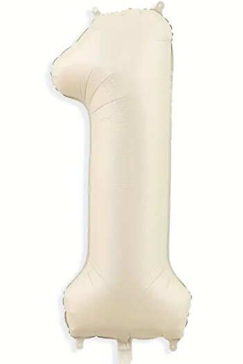 BeySüS Cream Color 1 Number Foil Balloon 80 cm