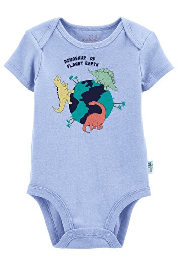 MAHFEL 100% Cotton Organic Printed Premium Snap Fastener Baby Bodysuit