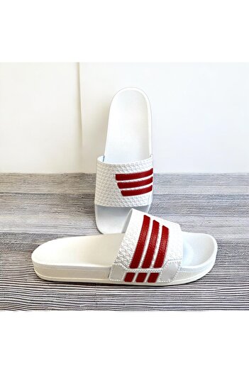 wonent Non-Slip Beach Casual Sports Red Striped Men's Slippers