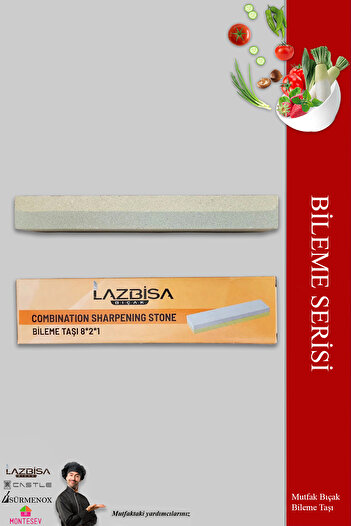 LAZBİSA Çift Taraflı Profosyonel Bıçak Balta Bileme Taşı 20*5*2,5 Cm