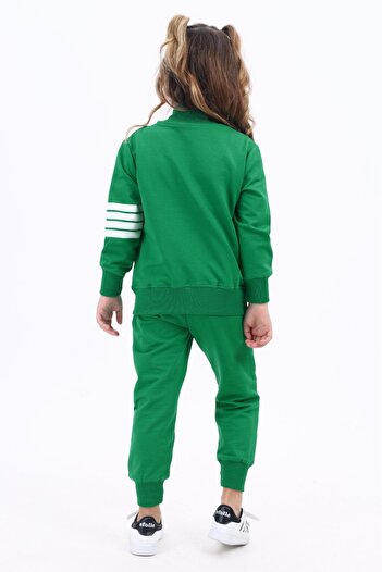 Toontoy Embroidery Detailed Girl's Tracksuit Set