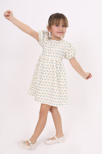 Toontoy Girl's Tulip Print Dress