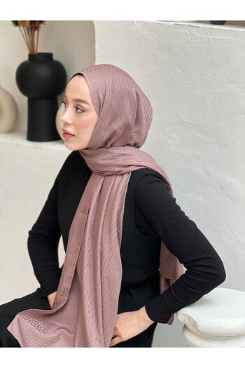 Modakaşmir Silky Jacquard Series Chevron Pattern Shawl