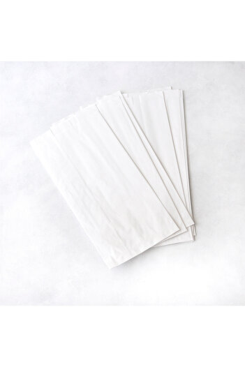 Bimotif White Paper Bag 15X32 cm - 25 Pcs