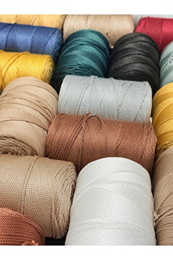 Akduman İplik 200 gr - 2mm Polyester Makrome Ipi Lacivert Renk Çanta Ipliği Ve Supla Ip