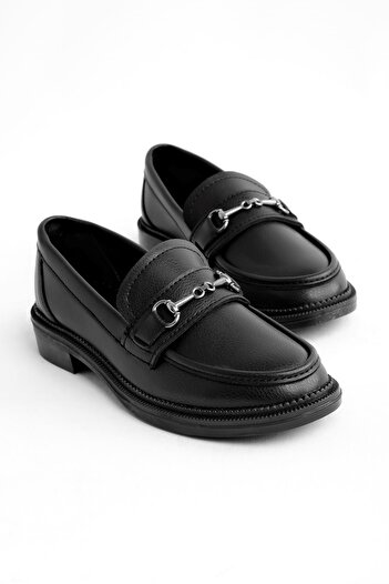 Lal Shoes & Bags Aniston Жіночі повсякденні туфлі з металевими деталями - чорні
