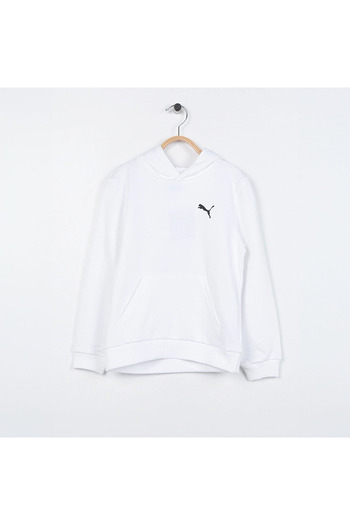 Puma Hanorac alb cu glugă pentru copii Bppo Blank Base