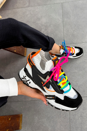 Mamito Ayakkabı Dzy 2025 High-Top Colorful Lace-Up Sneakers