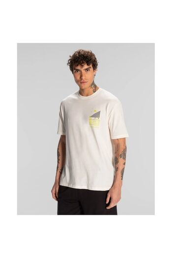 Kappa Authentic Space Jump Men's White Round Neck T-Shirt