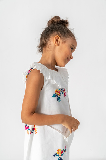 DFN Flower Embroidered Bag Dress
