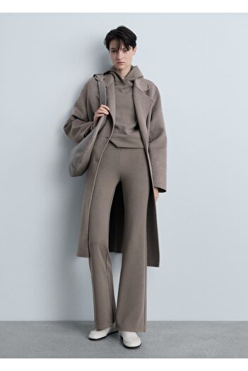 MANGO Woman Flared knitwear pants