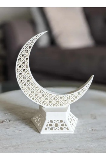 3D Brothers Islamic Crescent Ornament - Elegant Ramadan Decoration