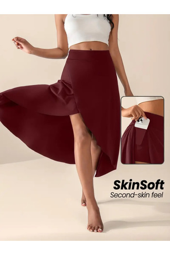 REKA MODA    Women's Sandy Skirt with Pocket Detail Leggings