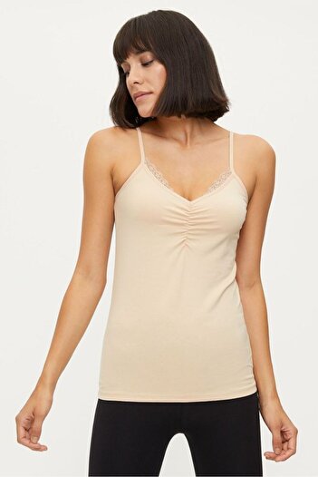 Bross Women's Strappy Lace Tank Top 2 Piece Skin - 1275 Model