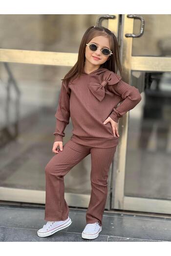 e-çocuk Hooded Fitl Leggings Set