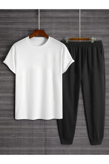uyguntarz Bedrucktes zweiteiliges Unisex-Trainingsanzugset „Love Yourself“.