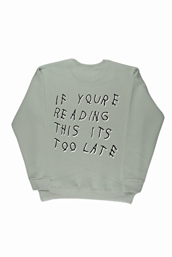 By Caspita Fashion Lenithra Drake Альбом Спинка з принтом Унісекс Oversize Сірий Світшот