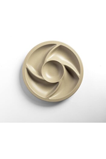 mastergold 4 قطع من أطباق الميلامين المستديرة المقسمة (24 سم) لتقديم المكسرات والحلويات والصلصات والوجبات الخفيفة