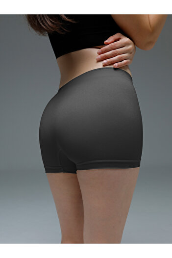 MİSTİRİK Moncorno Model Mini - Dark Grey Women's Boxers, Firming and Lifting