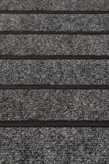 Cotto Home Ps020a Kaymaz Taban Gri Desenli Nem Alıcı Toz Alıcı Kapı Önü Paspası Uv Dayanıklı 45x70