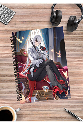 mertfigur Genshin Arlecchino Anime Spiral Notebook A5 (50 Sheets)
