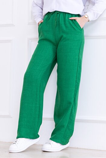 Bestenur Abel Wide Leg Pocket Ayrobin Trousers 1352 - Green