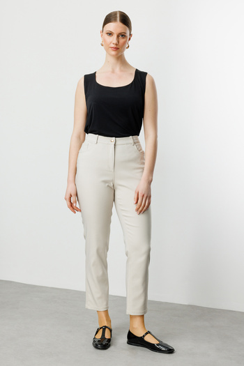 Ekol Narrow Leg Plus Size Trousers