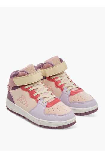 Kappa Kappa Girls' Panelled High Top Sneakers with Hook and Loop Closure
