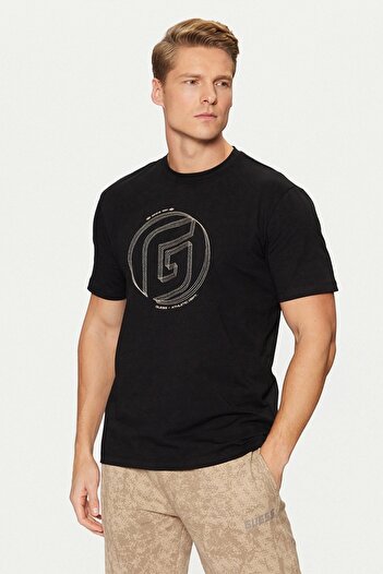 Guess Kefka Cn T-Shirt Men's Black T-Shirt Z5Ri01J1314-Jblk