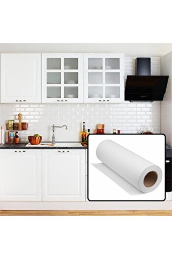StickerArt Mat Beyaz Mobilya Ve Dolap Kaplama Folyosu 61 Cm 61 Cm X 2 Metre