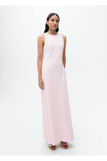 MANGO Woman Satin dress with open back