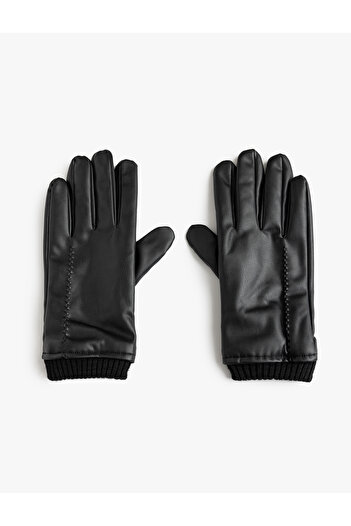 Koton Faux Leather with Gloves Stitching Detail