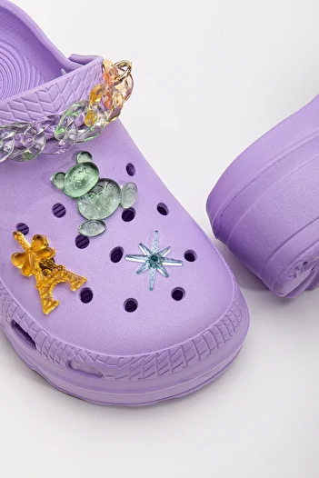 PLN SHOES Comfortable Sole High Scale Children's Slippers Sandals Sabo Jelly Bean Detailed