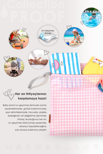 HAMUR Baby Proof Clothing Bag - Wet Dry Clothes, Liquid Proof, Dirty Clean Laundry Bag Damapowder