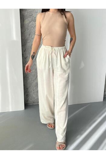 FERZOLAİO Tiril Ecru Oversize Trousers