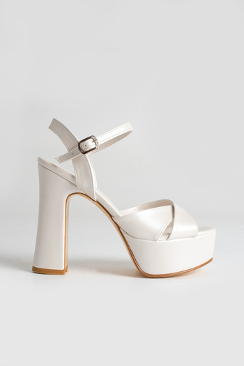 es exello High Platform Soft Cushioned Thick Heeled Bridal Shoes